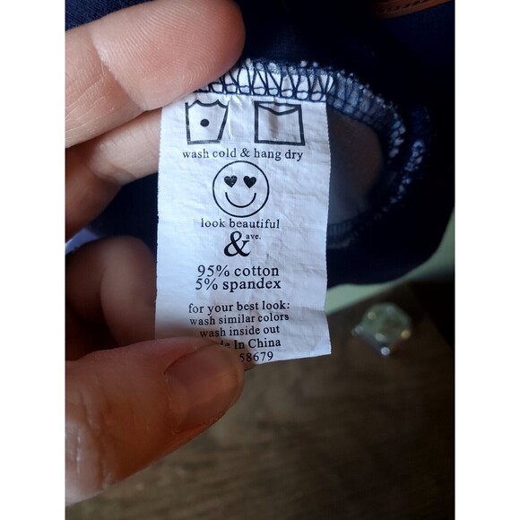 Ampersand Ave Womens Navy Herringbone Double Hood L/S Hoodie Size XXXL - Picture 6 of 13